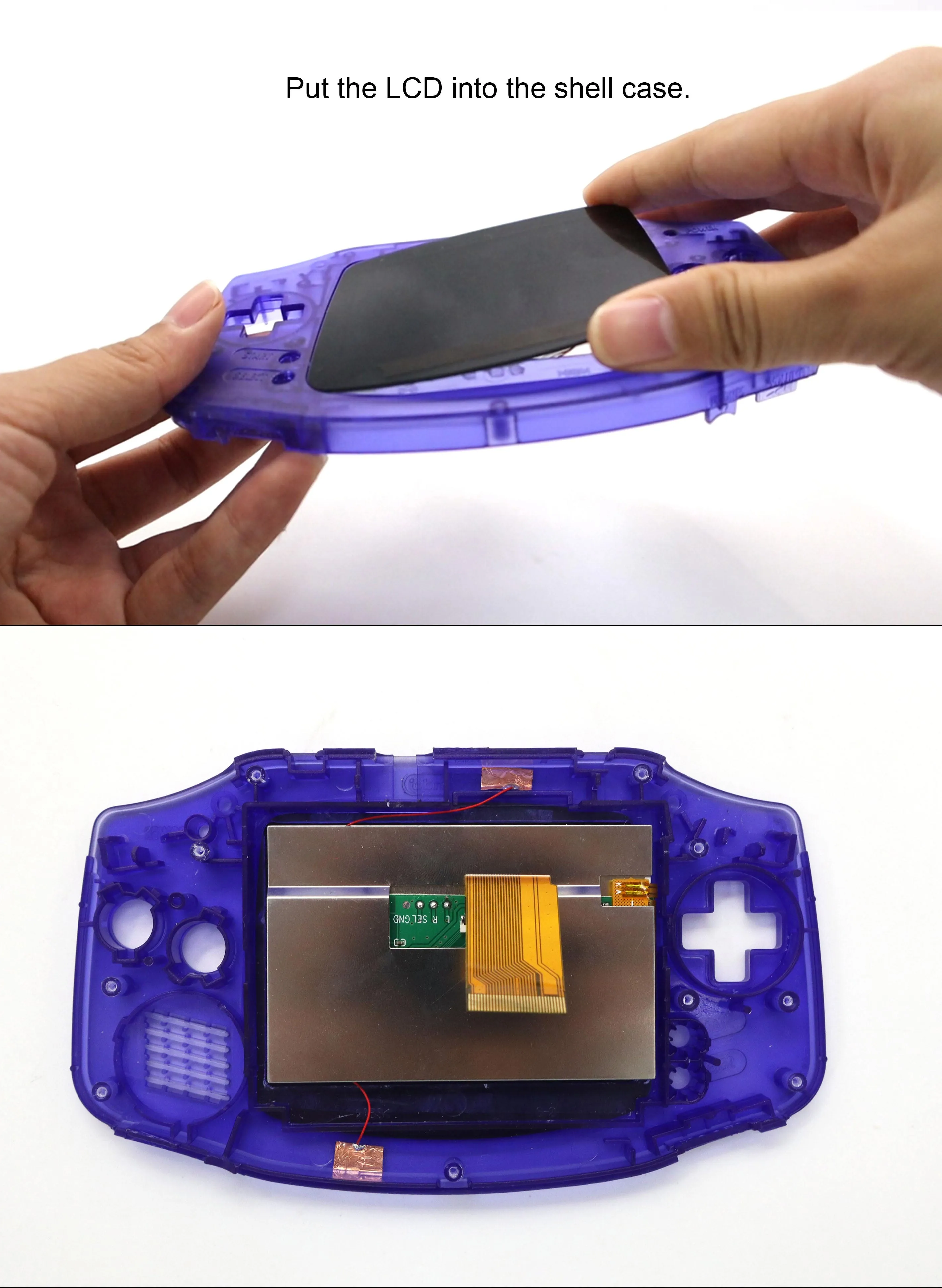 GameBoy Advance: Laminated 3.0 Inch 720*480 Display Kit