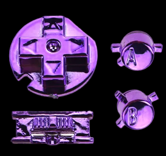 GameBoy Color: Chrome Knöpfe (By Cloud Game Store)