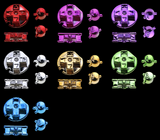 GameBoy Color: Chrome Knöpfe (By Cloud Game Store)