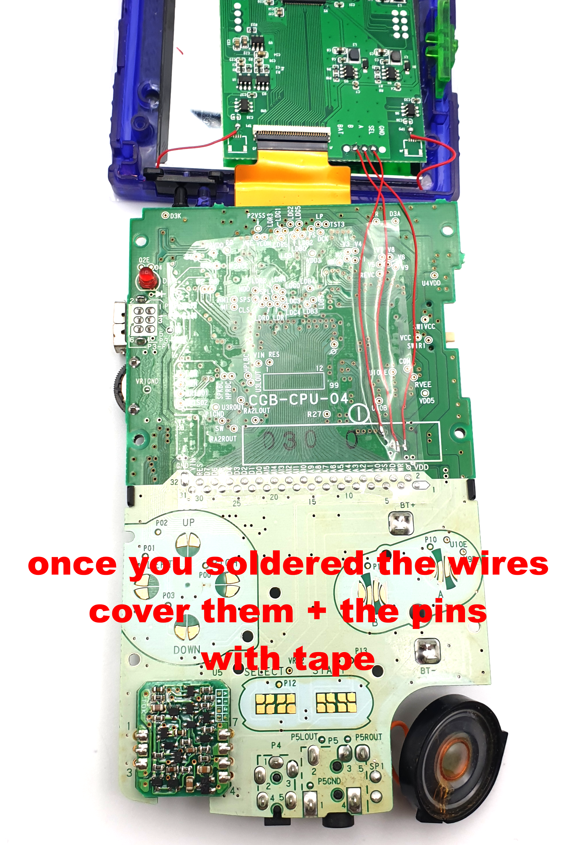 GameBoy Color: Q5 OSD V2 Display Kit