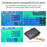 GameBoy Advance SP: 3.0 Inch Drop In 720*480 Laminated Display Kit