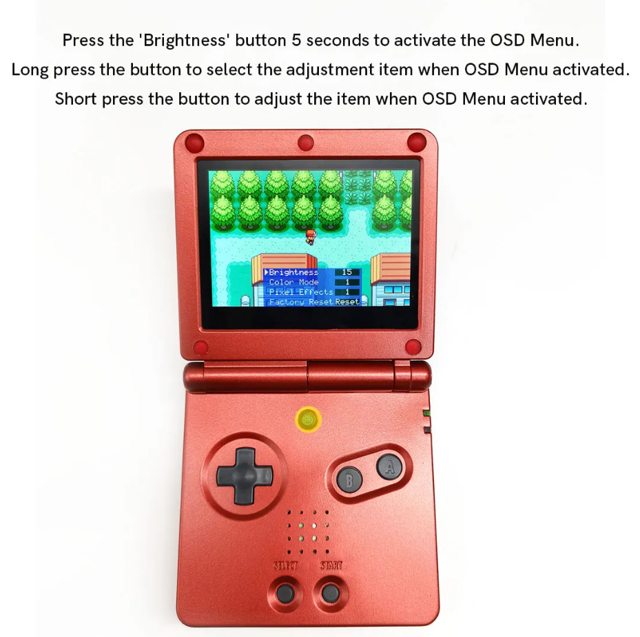 GameBoy Advance SP: 3.0 Inch Drop In 720*480 Laminated Display Kit