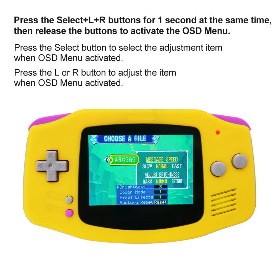 GameBoy Advance: 3.0 Inch Drop In 720*480 Display Kit