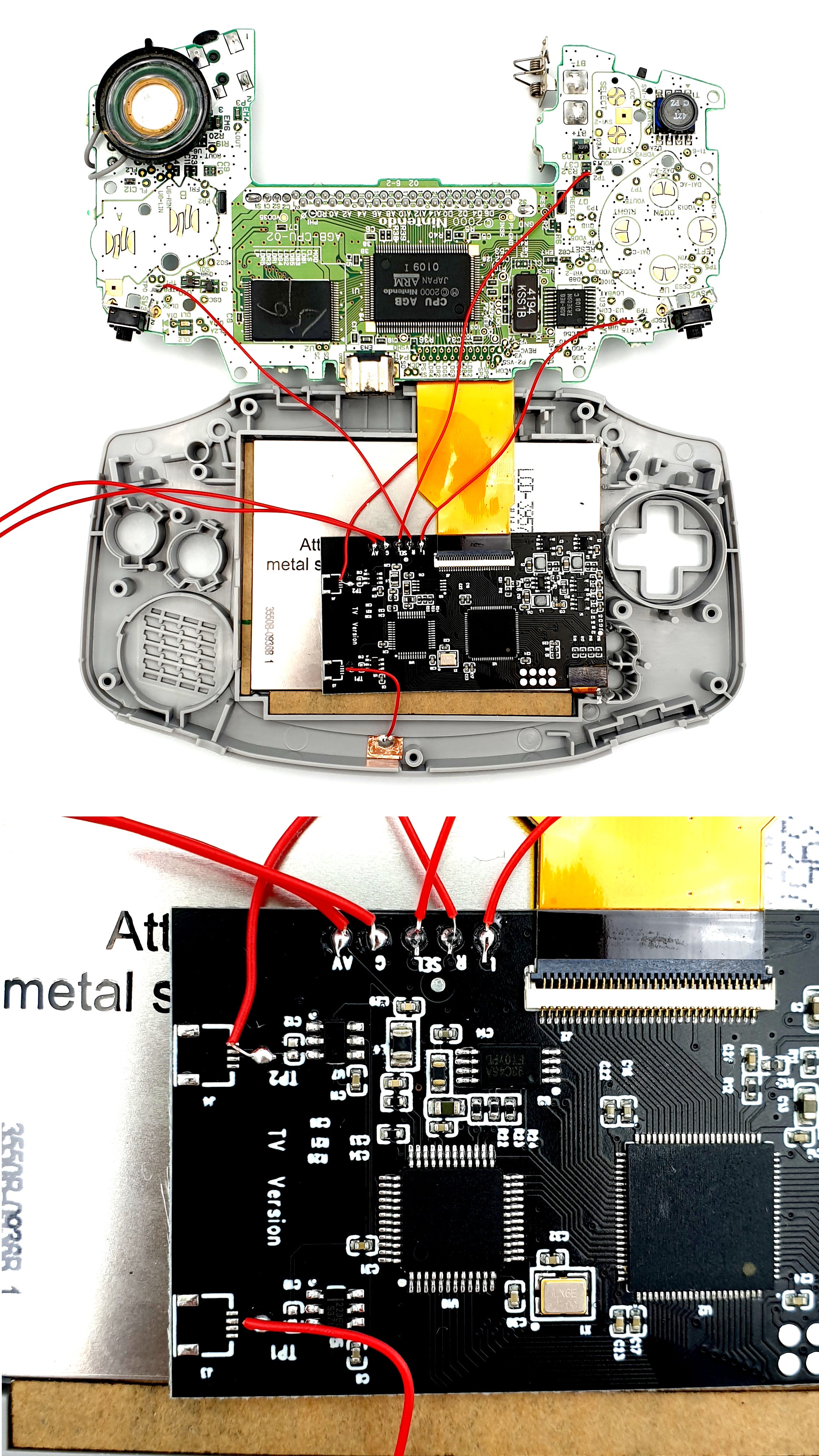 Game Boy Advance: kit de pantalla de TV 2 en 1 IPS V2