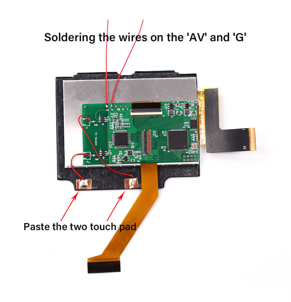 GameBoy Advance SP: 2in1 IPS Drop In TV Display Kit