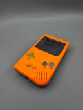 Nintendo GameBoy Classic (DMG) Custom Konsole – Orange/Transparent-Blau mit IPS V5 Mod & Glitter-Buttons