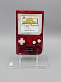 Nintendo GameBoy Pocket Custom Konsole – Transparent Rot mit OSD V2 Display Mod & weißen Buttons