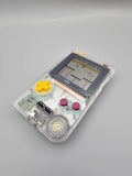 Nintendo GameBoy Pocket Custom Konsole – Glasklar (Clear) mit OSD V2 Display Mod & Retro-Buttons