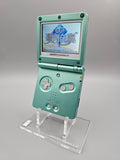 Nintendo Game Boy Advance SP Custom – Metallic Mint Edition mit IPS V2 Display Mod