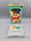 Crayon Shin-chan Arashi wo Yobu Enji - SFC SNES Import OVP Bandai J-Pop - Ersatzteile von Retrohahn für Gameboy Modding