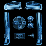 GameBoy Advance: Chrome Knöpfe (By Cloud Game Store) Blue - Ersatzteile von Retrohahn für Gameboy Modding