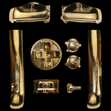 GameBoy Advance: Chrome Knöpfe (By Cloud Game Store) Gold - Ersatzteile von Retrohahn für Gameboy Modding