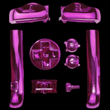 GameBoy Advance: Chrome Knöpfe (By Cloud Game Store) Pink - Ersatzteile von Retrohahn für Gameboy Modding