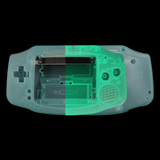 GameBoy Advance: Gehäuse (For Laminated And IPS V2 Display) Glow In The Dark - Clear Light Teal - Ersatzteile von Retrohahn für Gameboy Modding