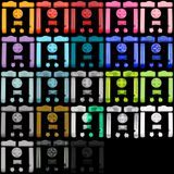 GameBoy Advance: Knöpfe (By Cloud Game Store) Yellow - Ersatzteile von Retrohahn für Gameboy Modding