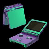 GameBoy Advance SP: Gehäuse (By eXtremeRate) Chameleon Green Purple - Ersatzteile von Retrohahn für Gameboy Modding