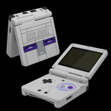 GameBoy Advance SP: Gehäuse (By eXtremeRate) Classic SNES Style - Ersatzteile von Retrohahn für Gameboy Modding