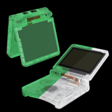 GameBoy Advance SP: Gehäuse (By eXtremeRate) Glow In The Dark - Green - Ersatzteile von Retrohahn für Gameboy Modding