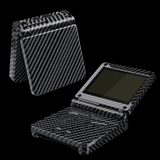 GameBoy Advance SP: Gehäuse (By eXtremeRate) Graphite Carbon Fiber - Ersatzteile von Retrohahn für Gameboy Modding