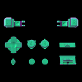 GameBoy Advance SP: Knöpfe (By eXtremeRate) Chameleon Green Purple - Ersatzteile von Retrohahn für Gameboy Modding