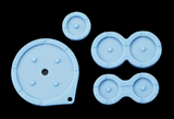GameBoy Advance SP: Silikonpads (By Cloud Game Store) Light Blue - Ersatzteile von Retrohahn für Gameboy Modding