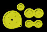 GameBoy Advance SP: Silikonpads (By Cloud Game Store) Lime Green - Ersatzteile von Retrohahn für Gameboy Modding