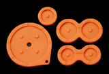 GameBoy Advance SP: Silikonpads (By Cloud Game Store) Orange - Ersatzteile von Retrohahn für Gameboy Modding