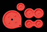 GameBoy Advance SP: Silikonpads (By Cloud Game Store) Red - Ersatzteile von Retrohahn für Gameboy Modding