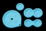 GameBoy Advance SP: Silikonpads (By Cloud Game Store) Sky Blue - Ersatzteile von Retrohahn für Gameboy Modding