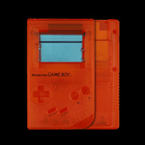 GameBoy Classic: Gehäuse Pre - Cut (By Hispeedido) Clear Orange - Ersatzteile von Retrohahn für Gameboy Modding