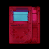 GameBoy Classic: Gehäuse Pre - Cut (By Hispeedido) Clear Pink - Ersatzteile von Retrohahn für Gameboy Modding