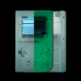 GameBoy Classic: Gehäuse Pre - Cut (By Hispeedido) Glow In The Dark - Clear Light Teal - Ersatzteile von Retrohahn für Gameboy Modding
