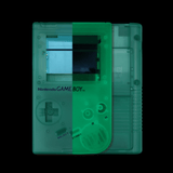 GameBoy Classic: Gehäuse Pre - Cut (By Hispeedido) Glow In The Dark - Clear Teal - Ersatzteile von Retrohahn für Gameboy Modding