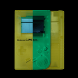 GameBoy Classic: Gehäuse Pre - Cut (By Hispeedido) Glow In The Dark - Clear Yellow - Ersatzteile von Retrohahn für Gameboy Modding