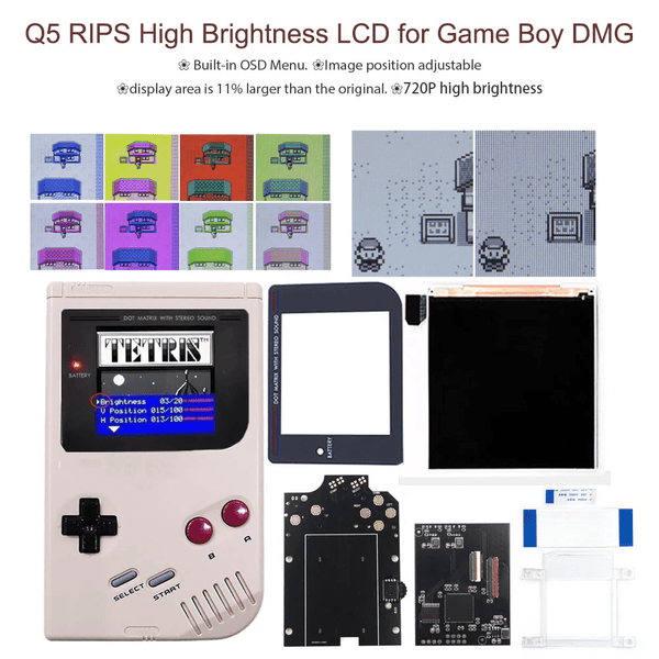 GameBoy Classic: Q5 OSD Display Kit (By Hispeedido) – Retrohahn
