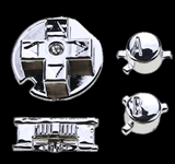 GameBoy Color: Chrome Knöpfe (By Cloud Game Store) Silver - Ersatzteile von Retrohahn für Gameboy Modding