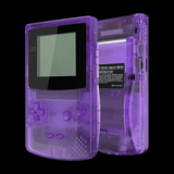Gameboy Color: Gehäuse (By eXtremeRate) Clear Purple - Ersatzteile von Retrohahn für Gameboy Modding