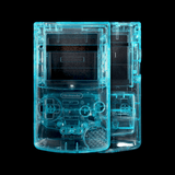 Gameboy Color: Gehäuse (By Cloud Game Store) Crystal Clear Blue - Ersatzteile von Retrohahn für Gameboy Modding