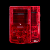 Gameboy Color: Gehäuse (By Cloud Game Store) Crystal Clear Red - Ersatzteile von Retrohahn für Gameboy Modding