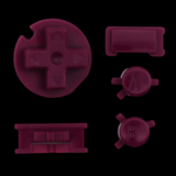 GameBoy Color: Knöpfe (By Cloud Game Store) Wine Red - Ersatzteile von Retrohahn für Gameboy Modding
