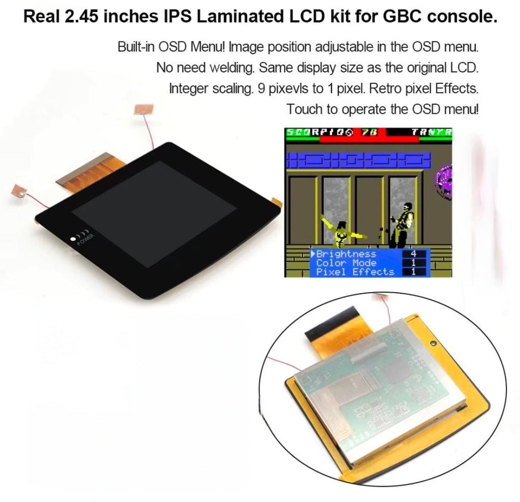 GameBoy Color: Laminated 2.45 Inch OSD Display Kit (By Hispeedido ...