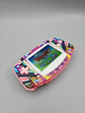 Nintendo Game Boy Advance Custom – Neon Tokyo Edition mit 3,0" Drop-In 720x480 IPS Display Mod - Ersatzteile von Retrohahn für Gameboy Modding