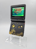 Nintendo Game Boy Advance SP Custom – Great Wave Gold Edition mit 3.0" Laminated IPS Display Mod - Ersatzteile von Retrohahn für Gameboy Modding