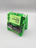 Nintendo Game Boy Advance SP Custom – Transparent Green Edition mit IPS V2 Display Mod - Ersatzteile von Retrohahn für Gameboy Modding