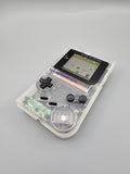 Nintendo GameBoy Classic (DMG) Custom Konsole – Clear/Transparent mit Q5 OSD IPS Display Mod - Ersatzteile von Retrohahn für Gameboy Modding