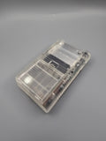Nintendo GameBoy Classic (DMG) Custom Konsole – Clear/Transparent mit Q5 OSD IPS Display Mod - Ersatzteile von Retrohahn für Gameboy Modding