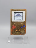 Nintendo GameBoy Classic (DMG) Custom Konsole – Gold-Glitter/Transparent-Rot mit IPS V5 Mod