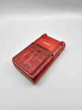 Nintendo GameBoy Classic (DMG) Custom Konsole – Gold-Glitter/Transparent-Rot mit IPS V5 Mod - Ersatzteile von Retrohahn für Gameboy Modding