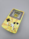 Nintendo GameBoy Color Custom Konsole – Pokémon Pikachu Edition mit Q5 OSD V2 Display Mod & Lime Shell - Ersatzteile von Retrohahn für Gameboy Modding