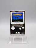 Nintendo GameBoy Color Custom Konsole – Silver Chrome Edition mit 2.8" Laminated IPS Display Mod - Ersatzteile von Retrohahn für Gameboy Modding